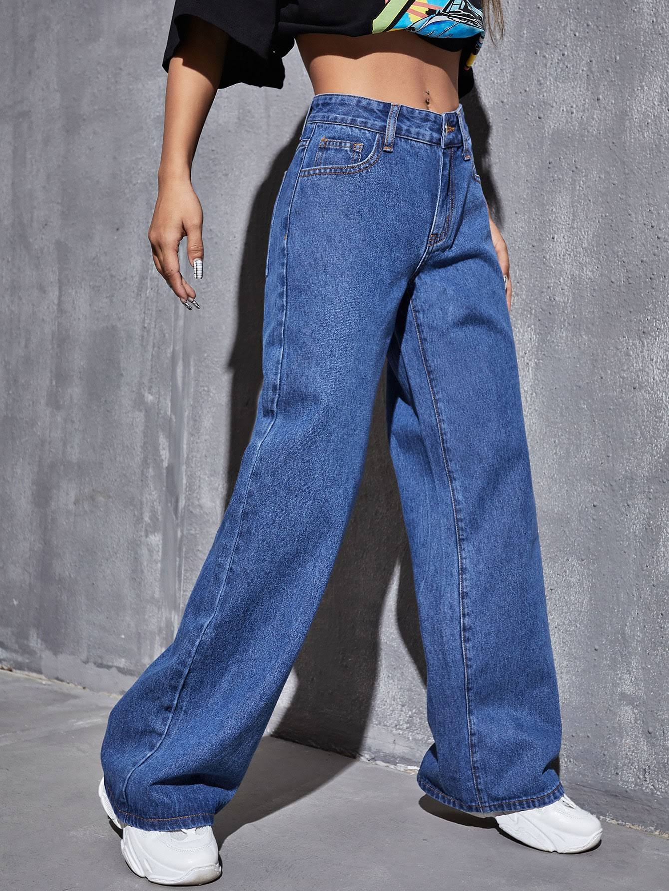 Blue High Waist Jeans For Women & Girl | Loose Baggy Jeans