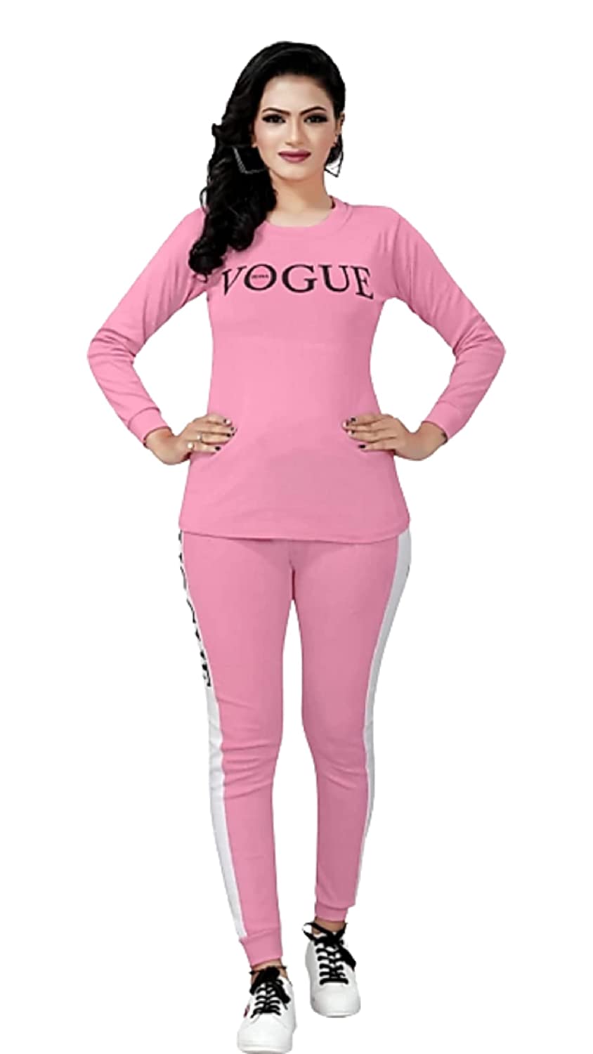 Pink Winter Co Ord Set Tracksuit For Women