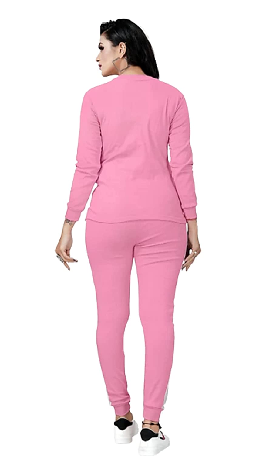 Pink Winter Co Ord Set Tracksuit For Women