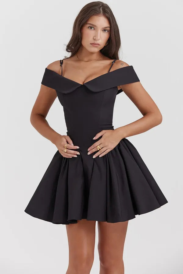 Slida Black Mini Dress