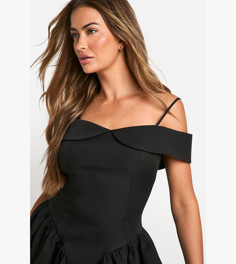 Slida Black Mini Dress