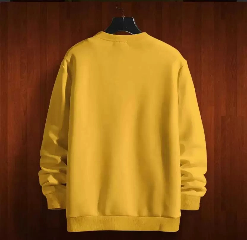 Yellow Full Sleeves Sweatshirt For Men | Pullover Hoodie