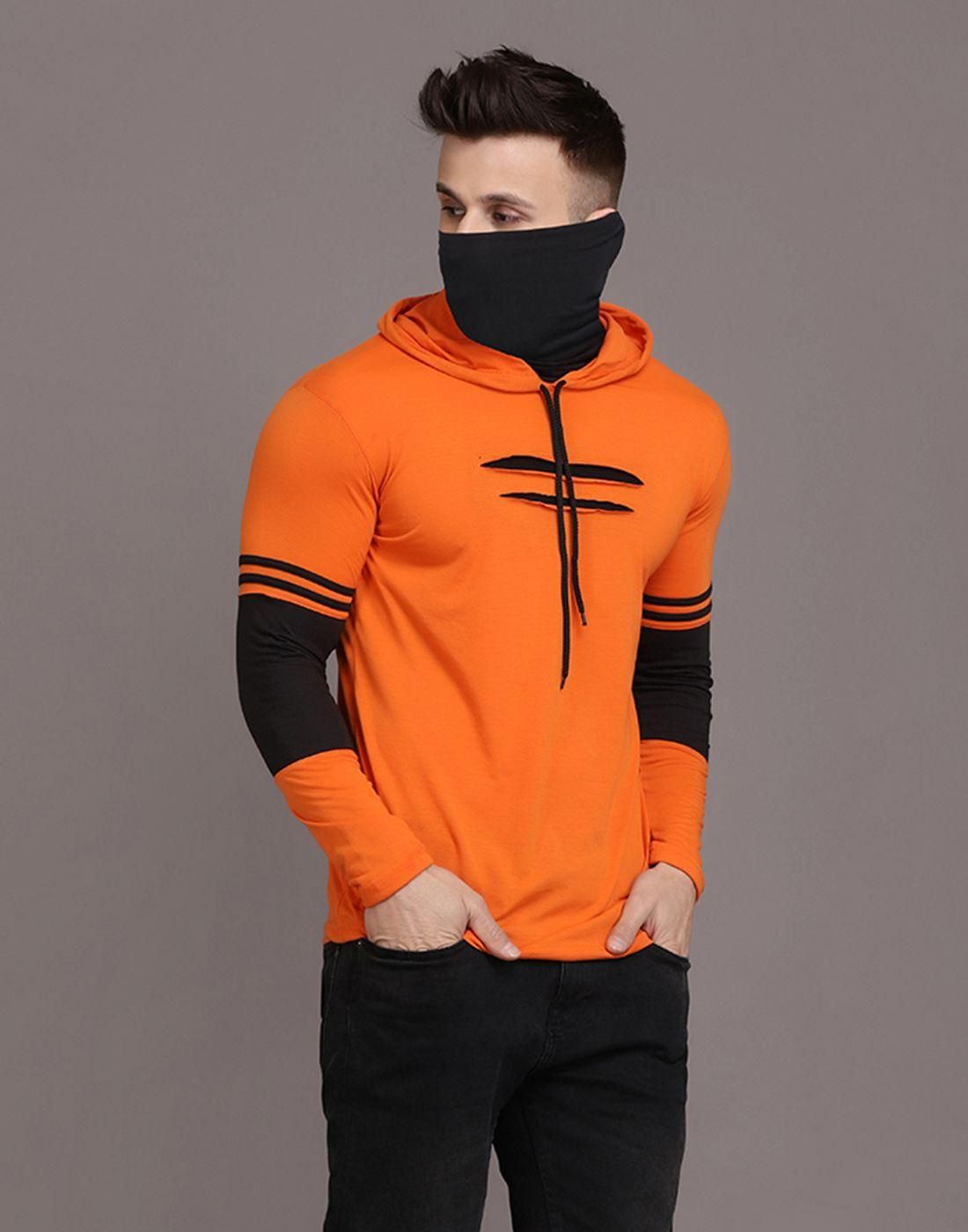 Orange Sweatshirt For Men Online | Pullover Hoodie