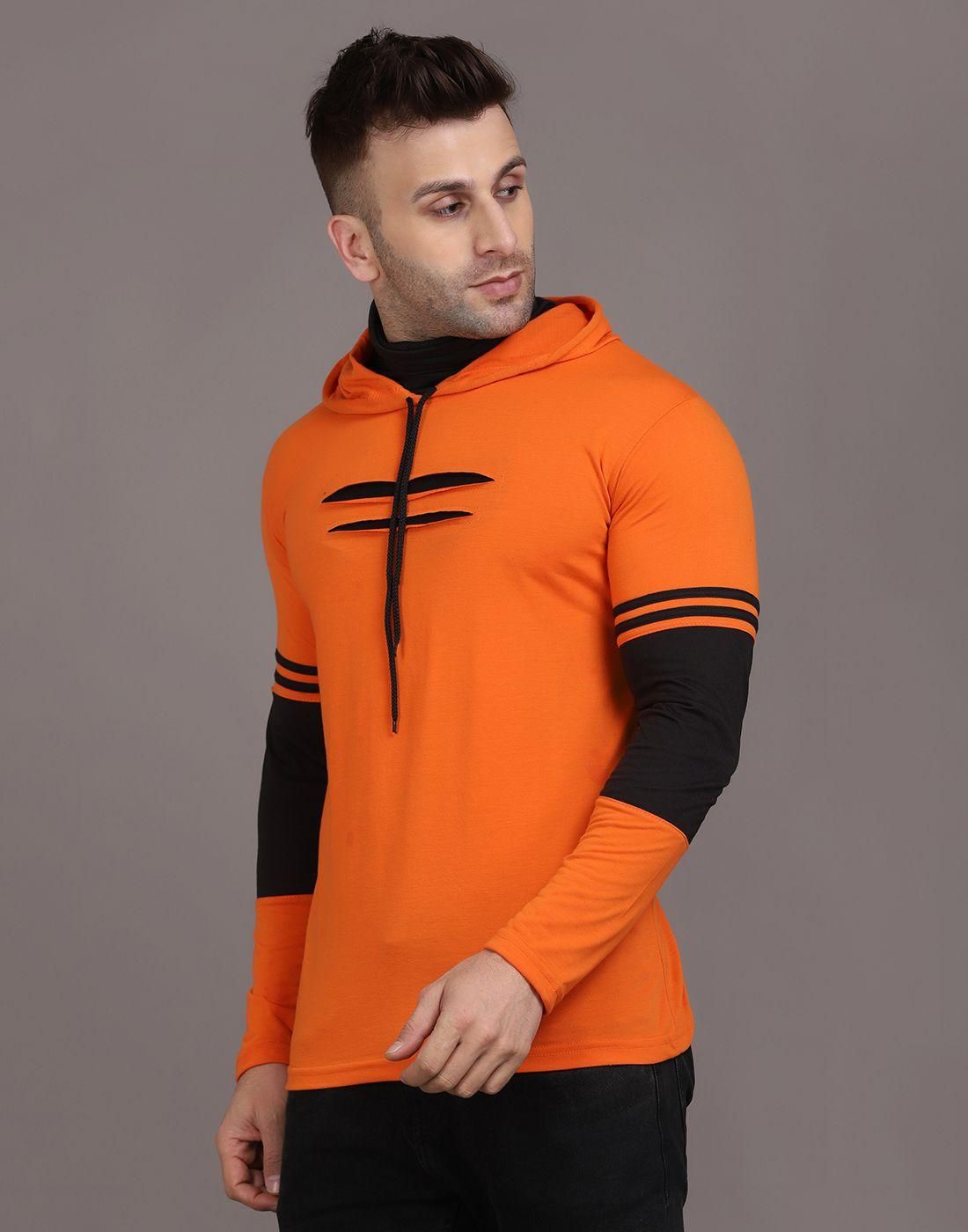 Orange Sweatshirt For Men Online | Pullover Hoodie