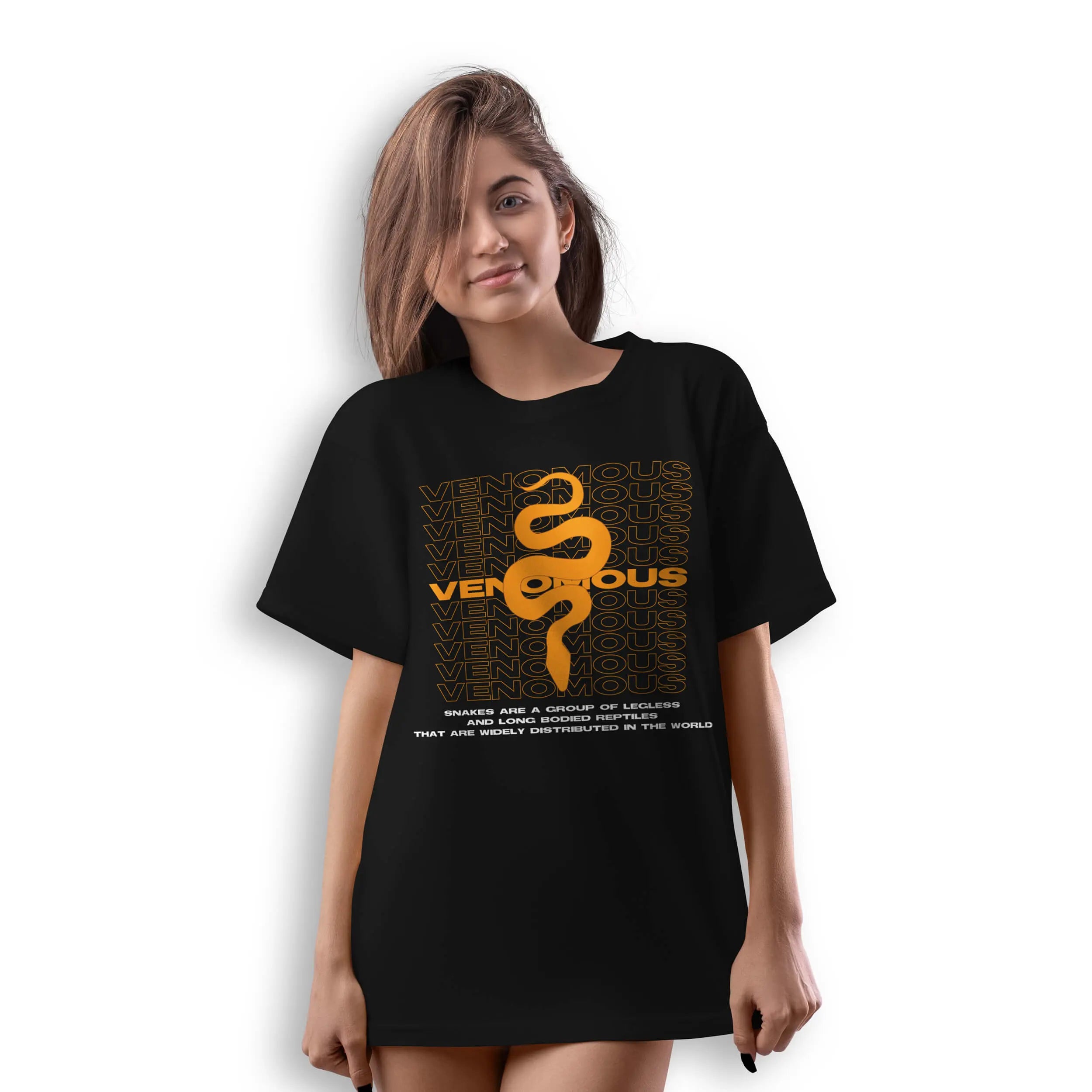 Venomous Snake Oversized T Shirt Online | Unisex Baggy Tees
