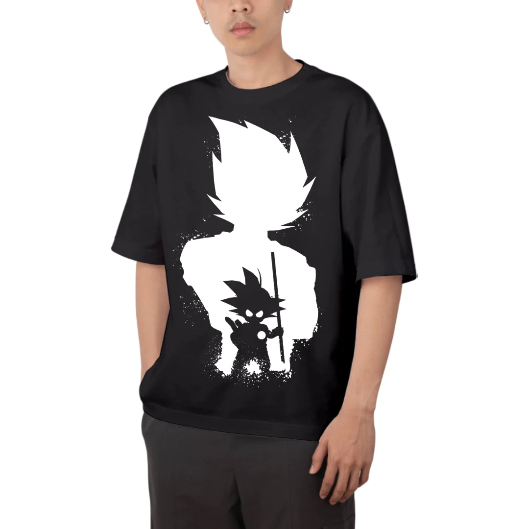 Goku With Gohan Oversized T Shirt | Unisex Baggy Tees