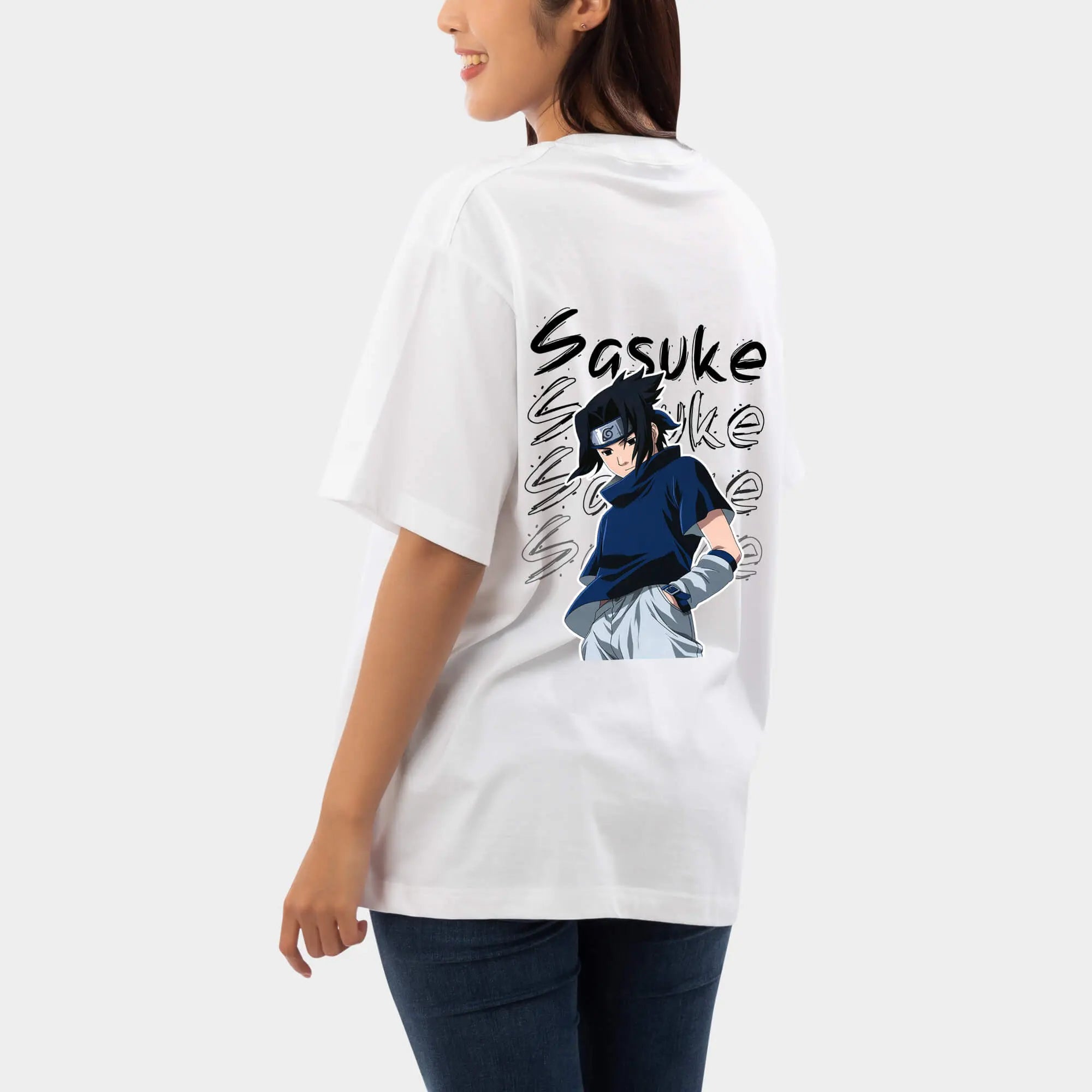 Sasuke Uchiha Anime Oversized T Shirt Online
