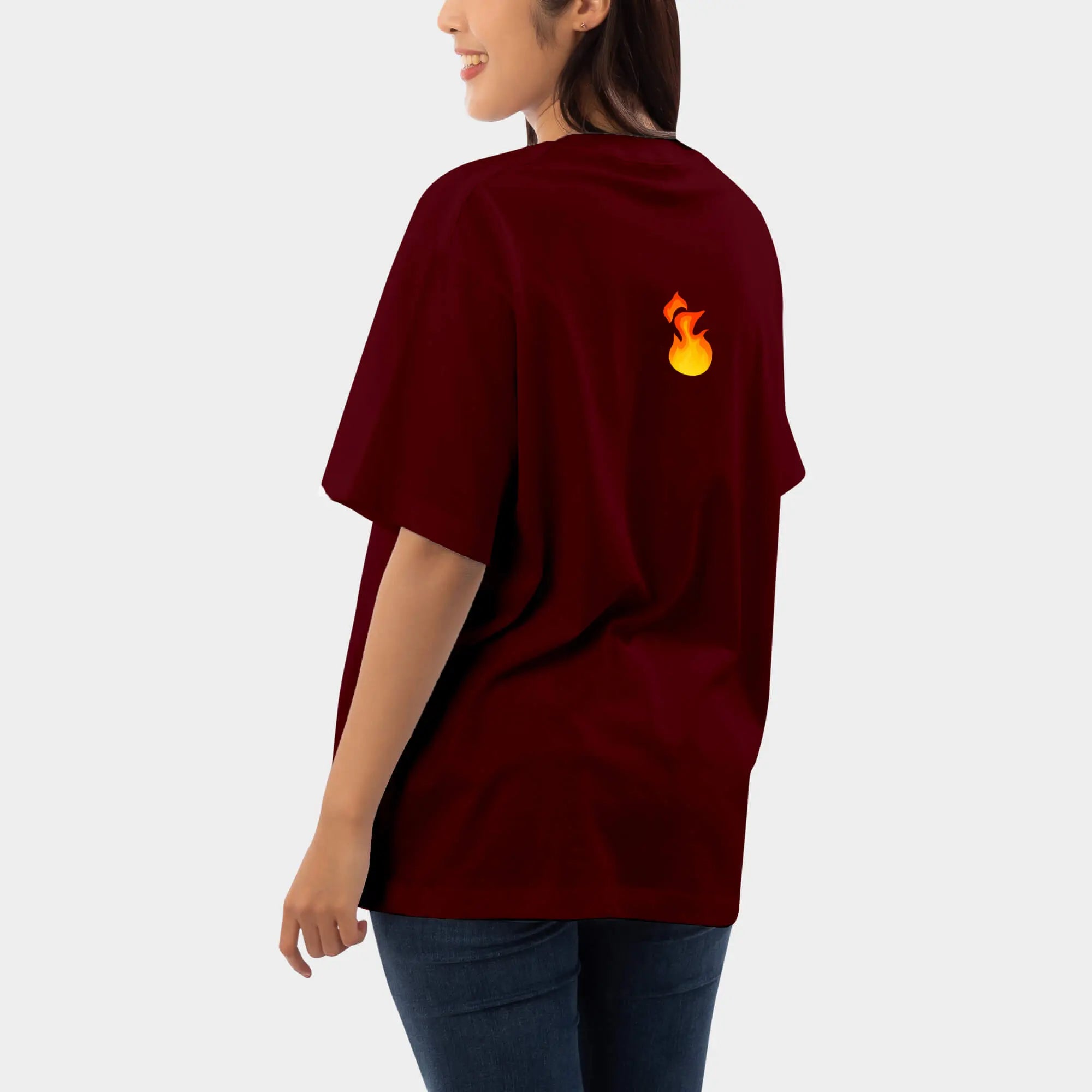 Fire Oversized T Shirt Online In India | Unisex Baggy Tees
