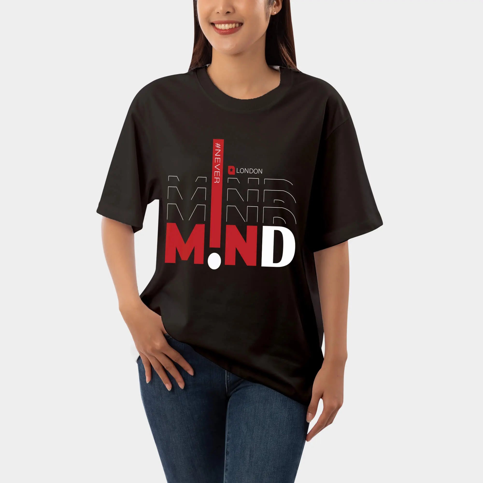 Mind Quote Oversized T Shirt Online In India | Unisex Baggy Tees