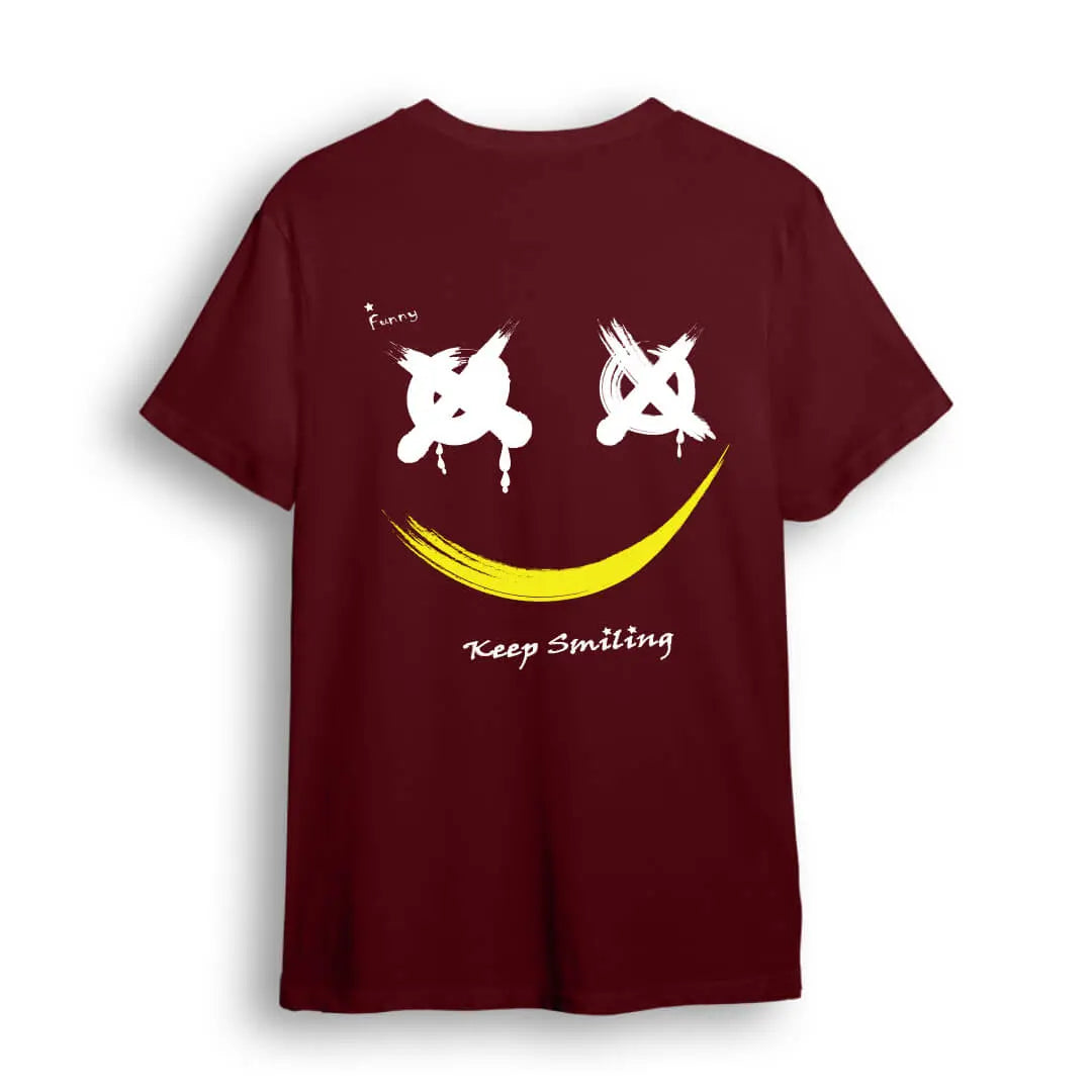 Keep Smiling Oversized T Shirt Online | Unisex Baggy Tees