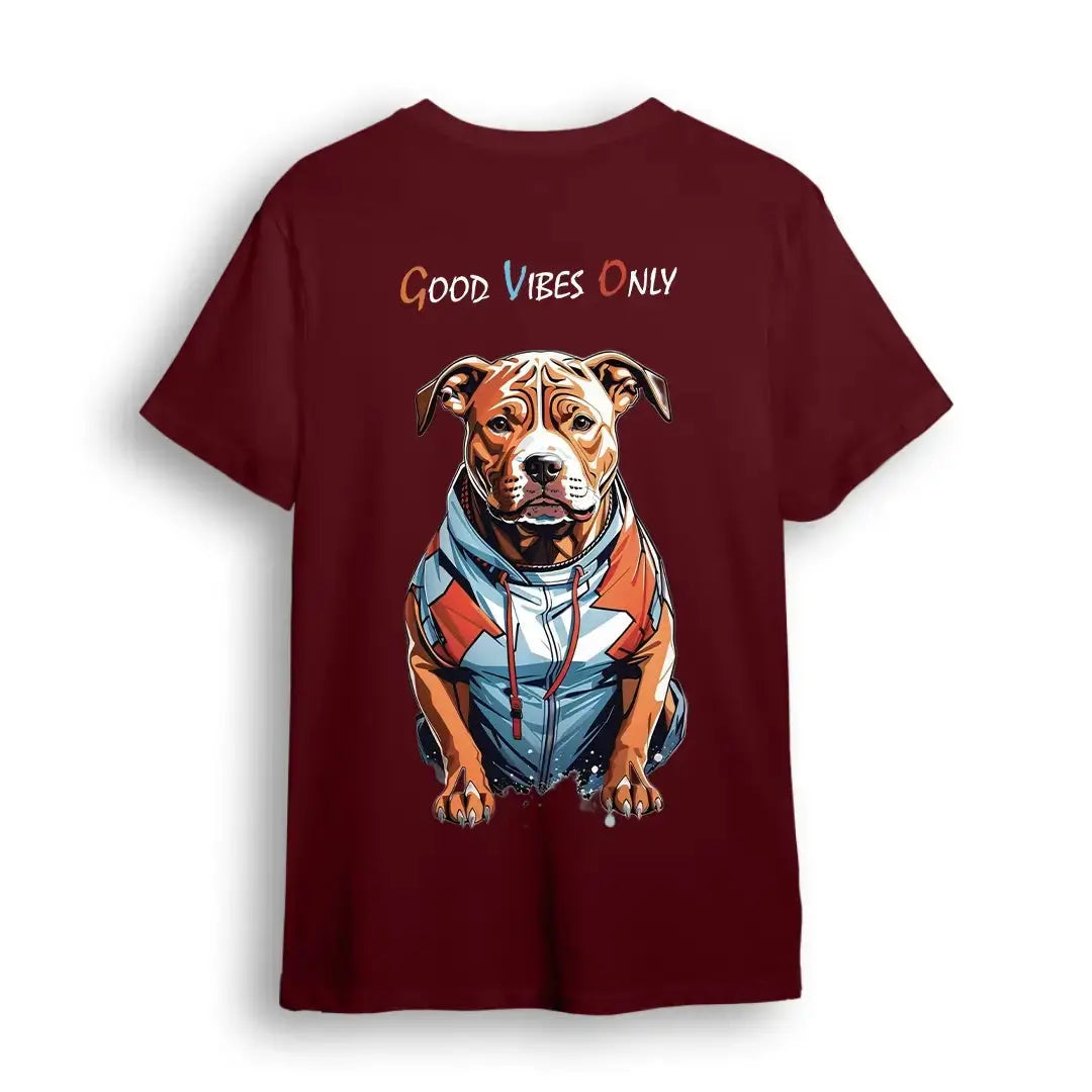 Good Vibes Only Dog Oversized T Shirt | Unisex Baggy Tees