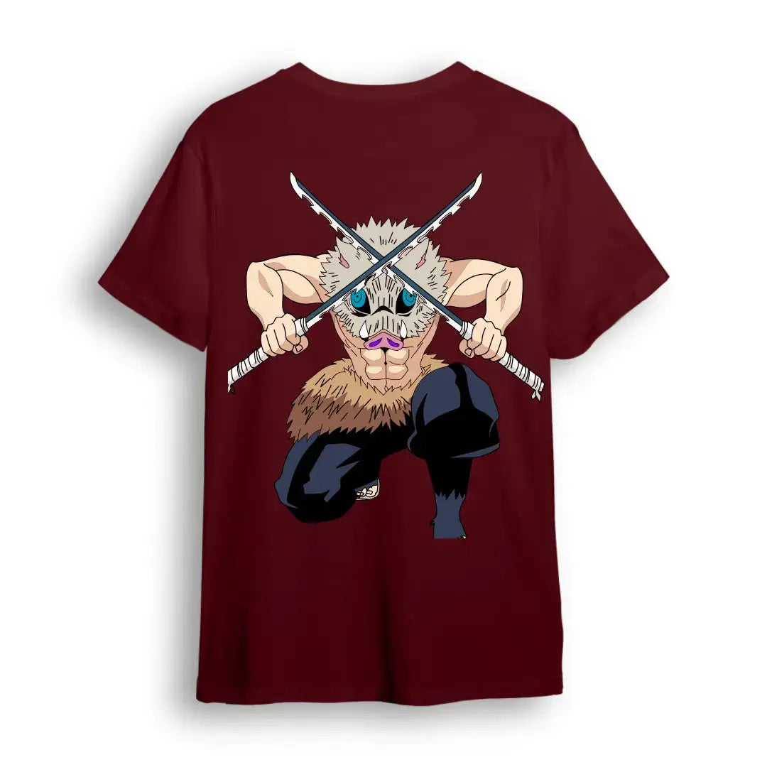 Demon Slayer Inosuke Hashibira Oversized T Shirt | Unisex Baggy Tees