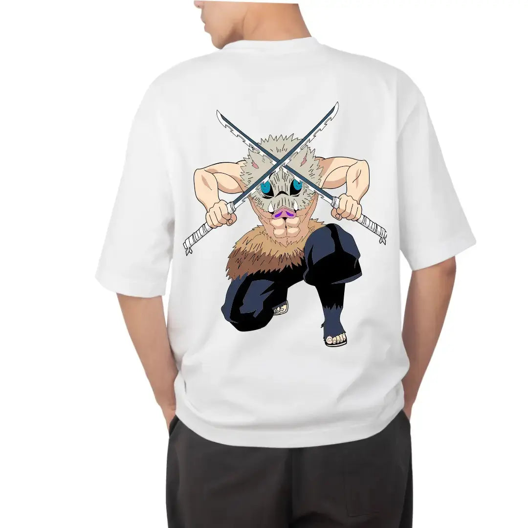 Demon Slayer Inosuke Hashibira Oversized T Shirt | Unisex Baggy Tees