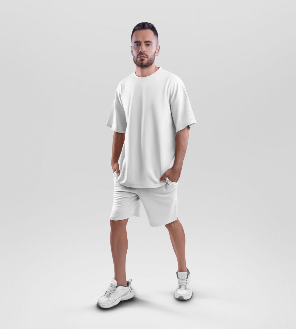 Plain White Oversized T Shirt Online | Unisex Baggy Tees