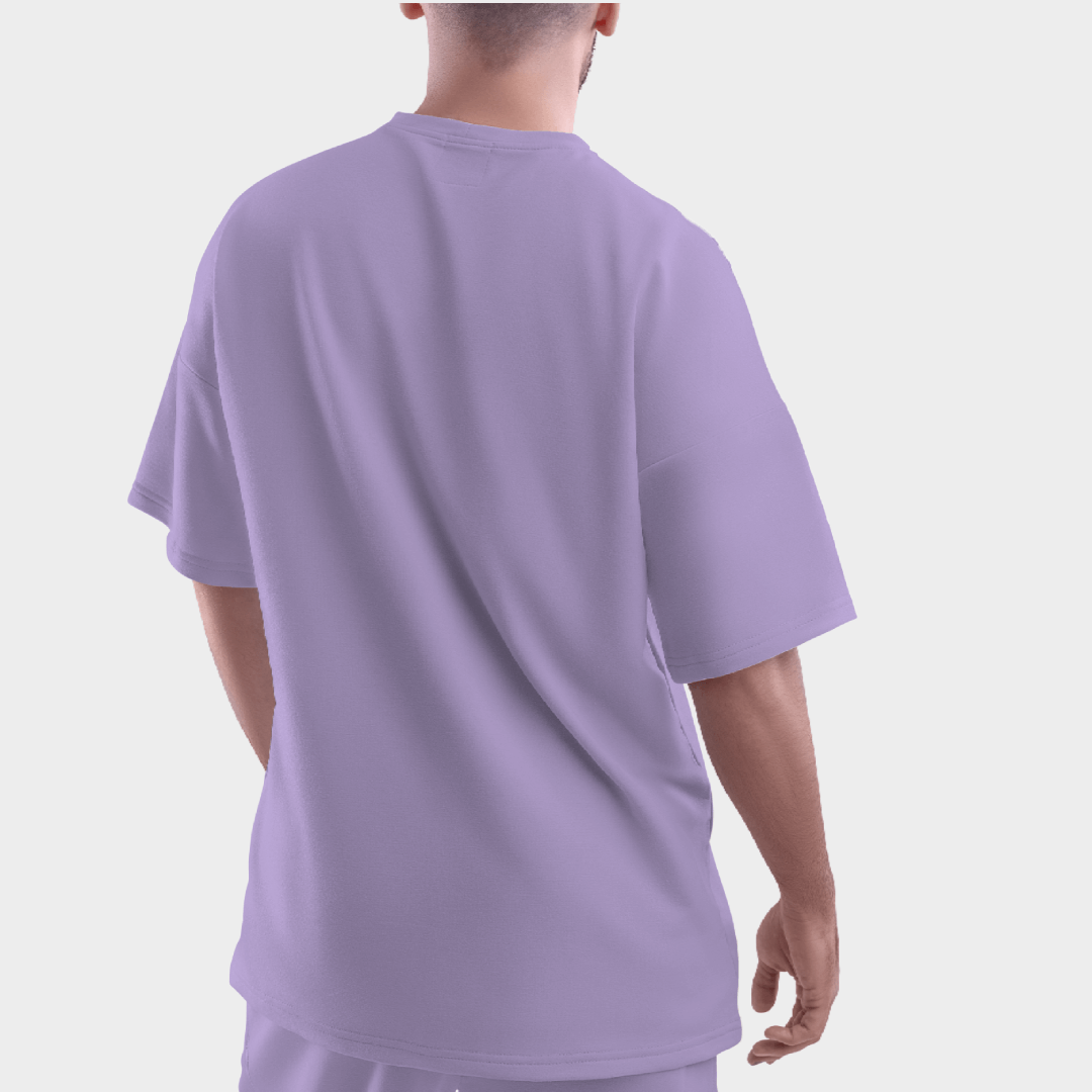 Plain Lavender Oversized T Shirt Online | Unisex Baggy Tee